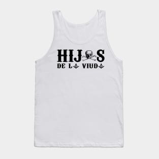 Hijos de la Viuda, grafica masonica con cranio, escuadra y compas para para masones con estilo Tank Top